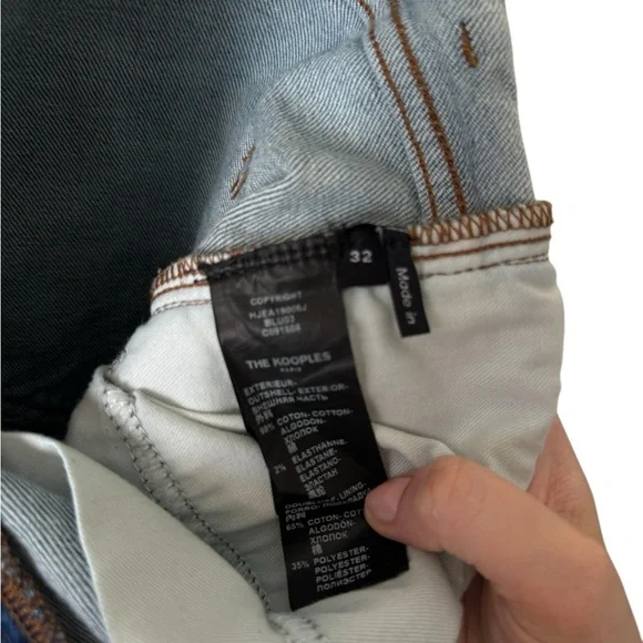 The Kooples Men’s- Light Blue Straight Leg Jeans. Size 32. Slim - Picture 4 of 6